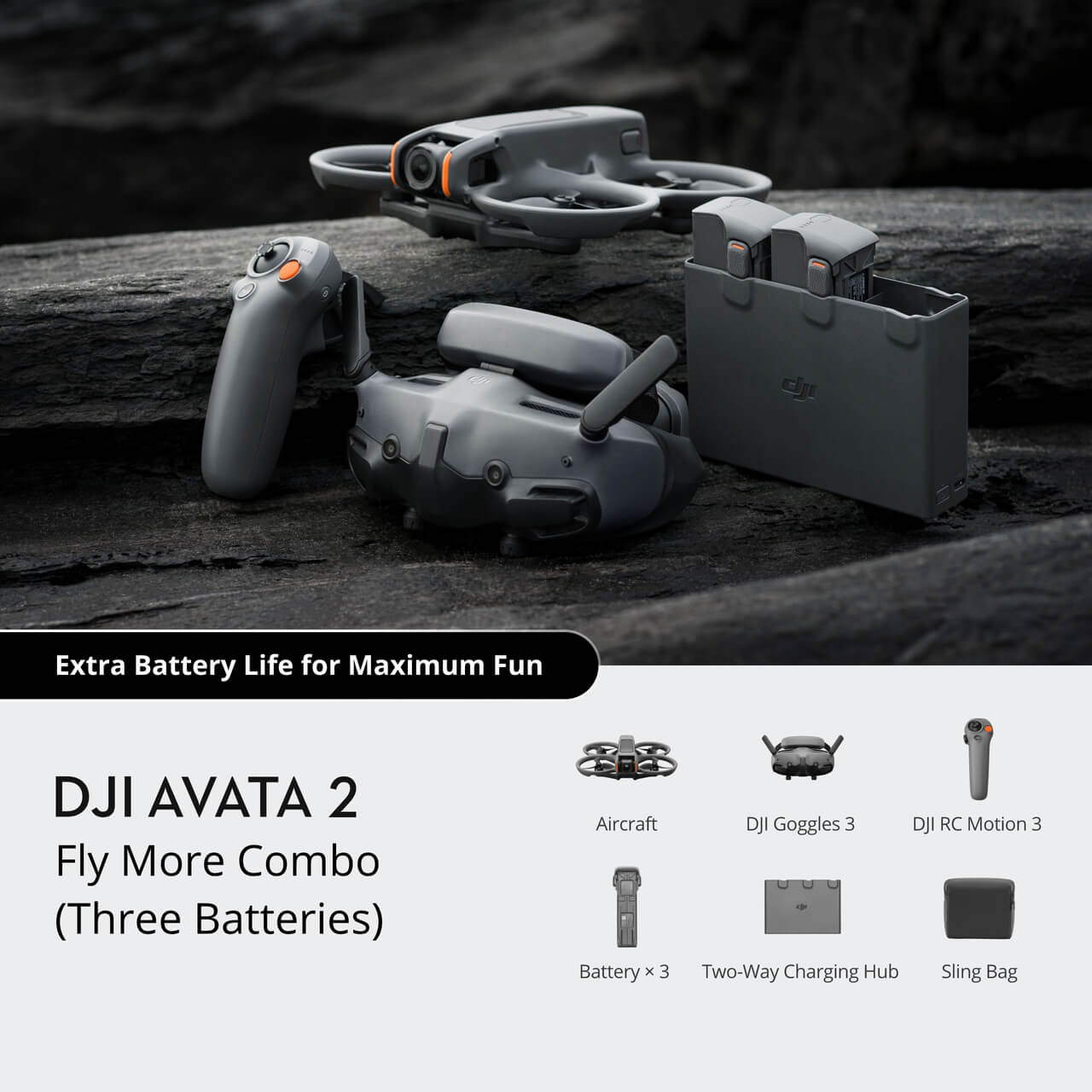 DJI Avata 2 Fly More Combo (Three Batteries) 70% OFF + FREE SHIPPING