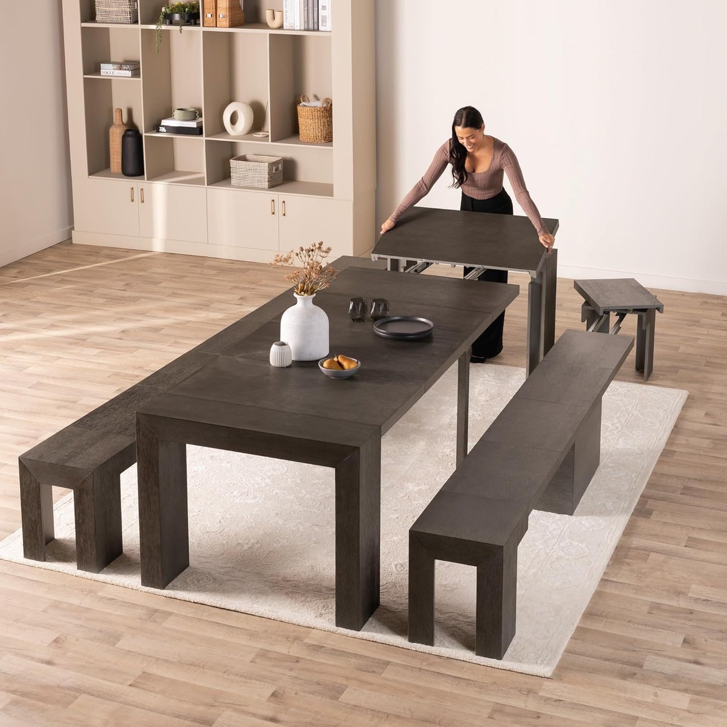 Transformer Expandable Dining Table Set