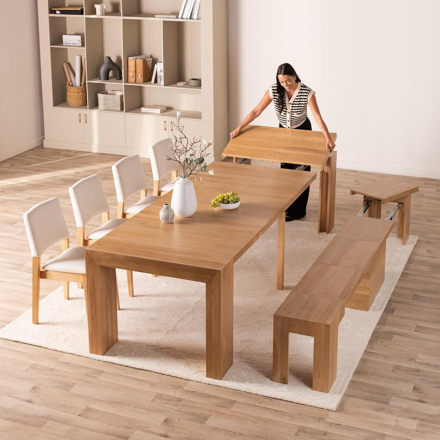Transformer Expandable Dining Table Set