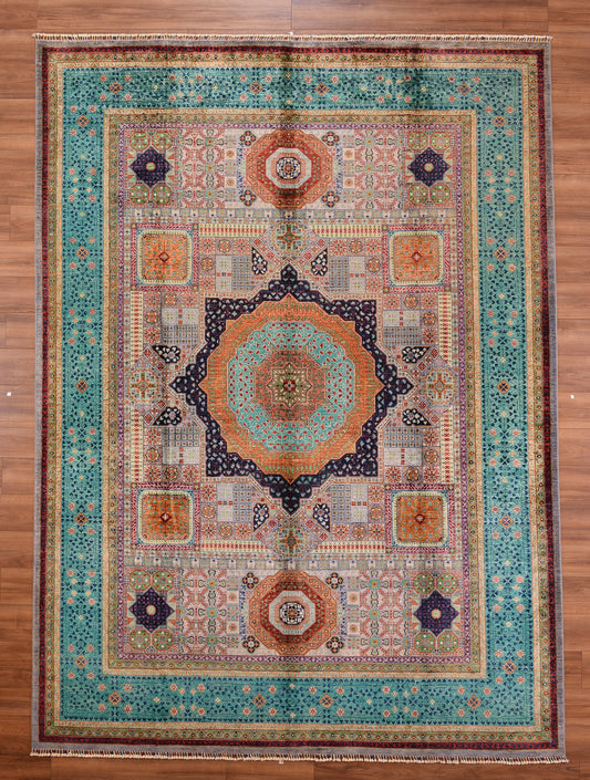 Mamluk Original Hand Woven Multi Vegetable Dyed Wool Carpet 275x376 10.34 Square Meters - 10x14 ft