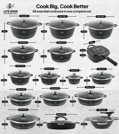 Cookware Set 134 Pieces Complete Kitchenware Set for Cooking